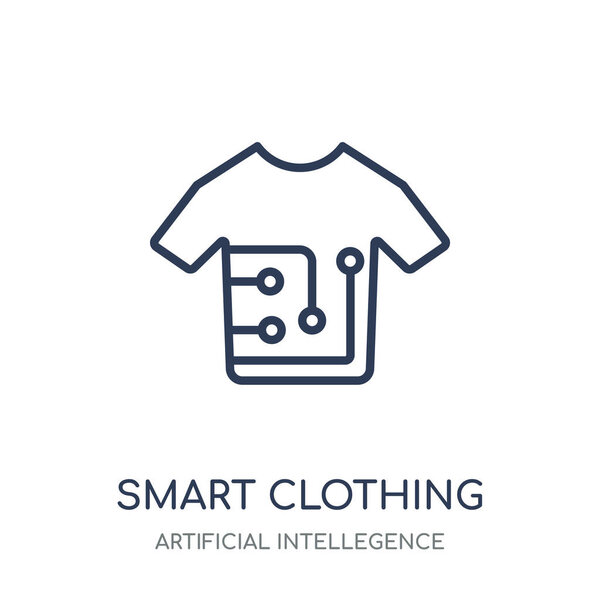 Smart clothing icon. Smart clothing linear symbol design from Artificial Intellegence collection.