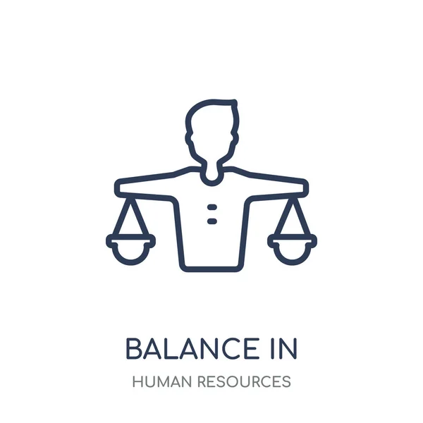 Équilibre Dans Icône Des Ressources Humaines Équilibre Des Ressources Humaines — Image vectorielle