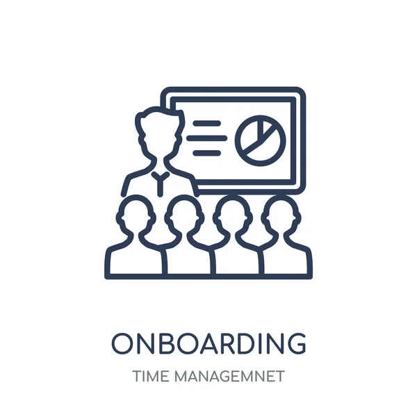 Εικονίδιο Onboarding Onboarding Σύμβολο Γραμμική Σχεδίαση Από Χρόνο Managemnet Συλλογή — Διανυσματικό Αρχείο