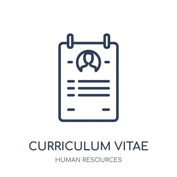Значок Биографии Учебному Плану Дизайн Символа Curriculum Vitae Коллекции Human — стоковый вектор
