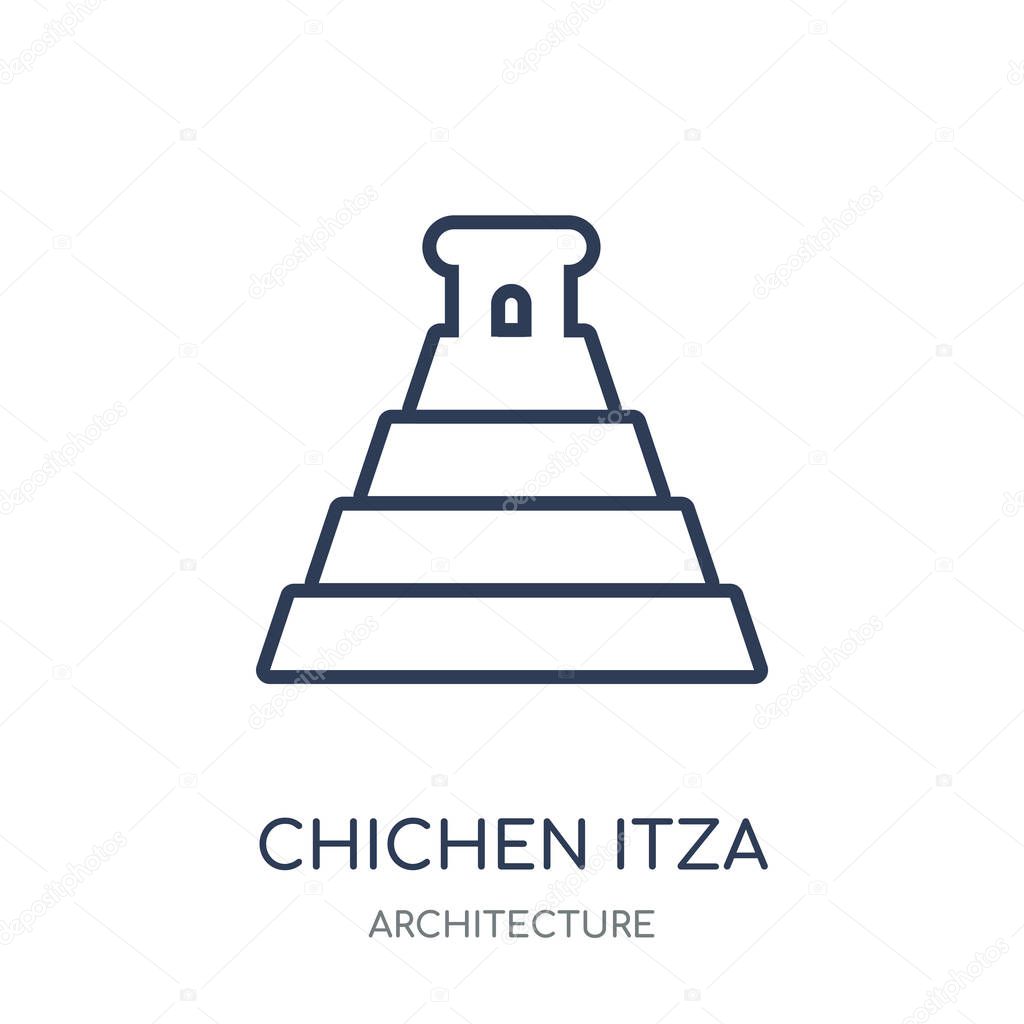 Chichen Itza icon. Chichen Itza linear symbol design from Architecture collection. Simple outline element vector illustration on white background.