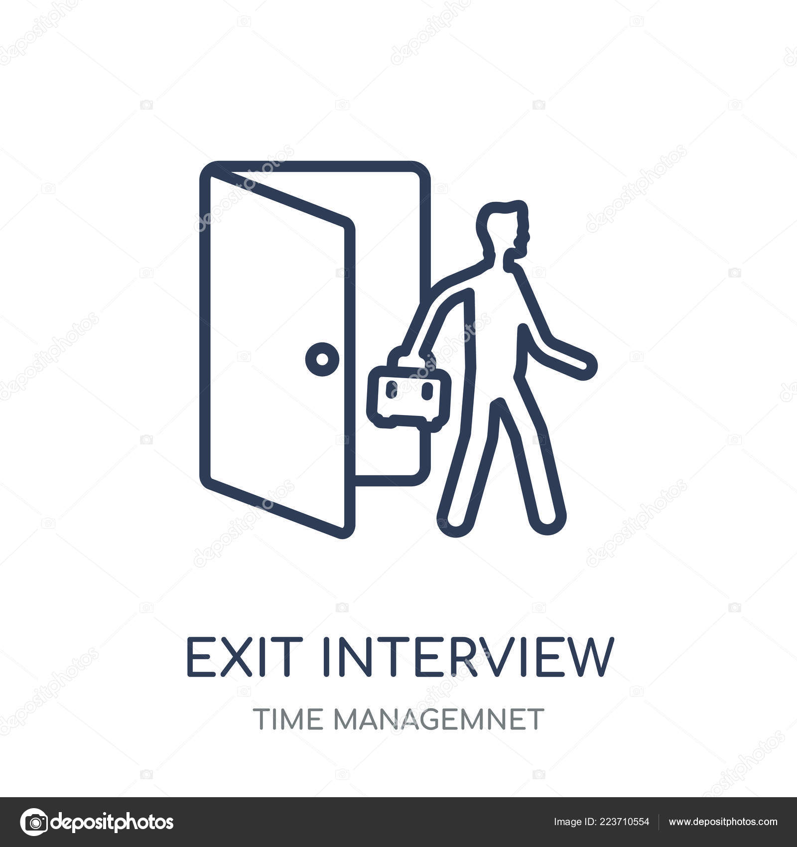 Exit interview icon on white background simple Vector Image