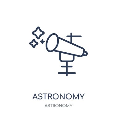 Astronomi simgesi. Astronomi doğrusal sembolü tasarım astronomi Collection.