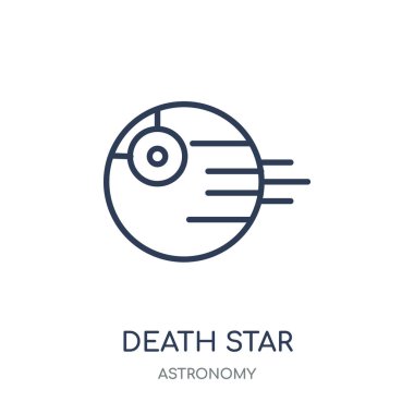 Ölüm yıldız simgesi. Ölüm yıldız doğrusal sembolü tasarım astronomi Collection.