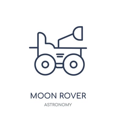 Ay rover simgesi. Ay rover doğrusal sembolü tasarım astronomi Collection.