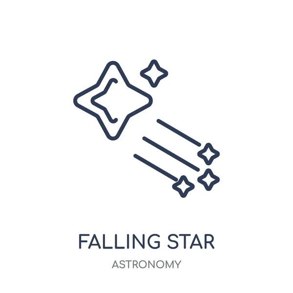 Vallende Ster Pictogram Vallende Sterren Lineaire Symbool Design Uit Astronomy — Stockvector