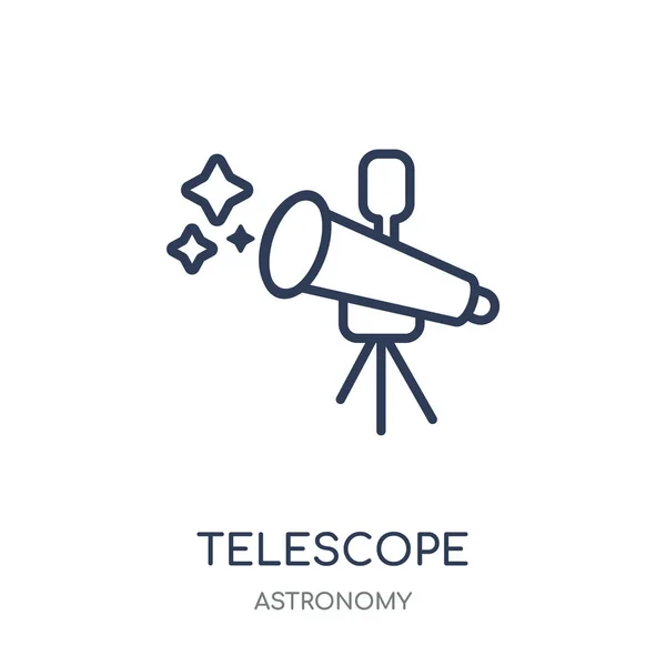 Het Pictogram Van Telescoop Telescoop Lineaire Symbool Ontwerp Uit Astronomy — Stockvector