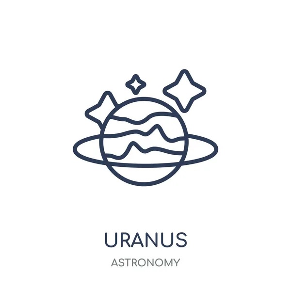 Icono Urano Diseño Símbolo Lineal Urano Colección Astronomy — Archivo Imágenes Vectoriales