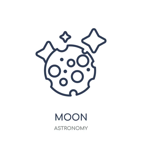 Blue Moon Icon Blue Moon Linear Symbol Design Astronomy Collection — Stock Vector