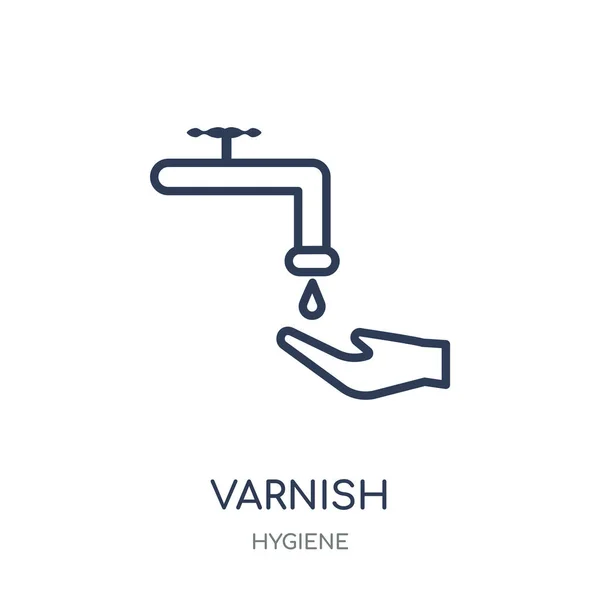 Varnish Icon Varnish Linear Symbol Design Hygiene Collection Simple Outline — Stock Vector