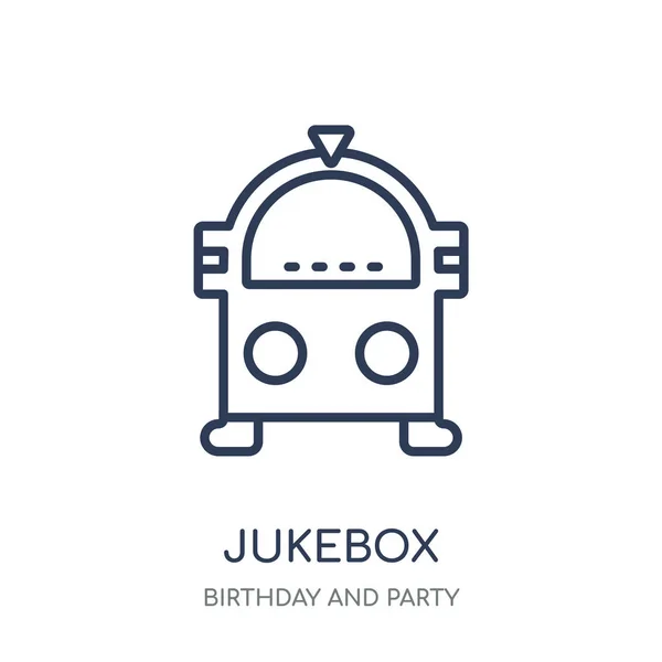 Ikon Jukebox Jukebox Desain Simbol Linear Dari Koleksi Ulang Tahun - Stok Vektor