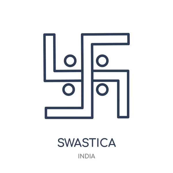 Swastica Ikon Swastica Linjär Symbol Design Från Indien Samling Enkel — Stock vektor