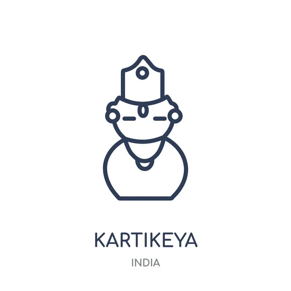 stock vector Kartikeya icon. Kartikeya linear symbol design from India collection. Simple outline element vector illustration on white background.