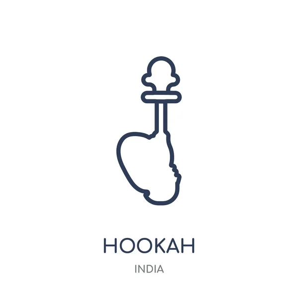 Shisha Ikone Wasserpfeife Lineares Symboldesign Aus Der Indischen Kollektion Einfache — Stockvektor