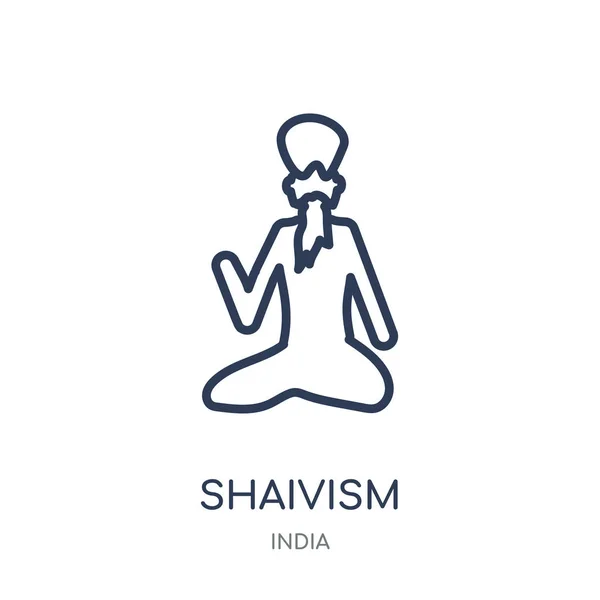 Shaivism Ikonen Shaivism Linjär Symbol Design Från Indien Samling Enkel — Stock vektor