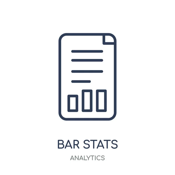 Icono Bar Stats Diseño Símbolos Lineales Bar Stats Colección Analytics — Vector de stock