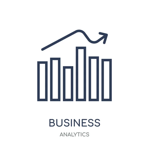 ビジネス分析のグラフィック アイコン ビジネス分析グラフィックス線形シンボル デザイン分析のコレクションから 白い背景の上の簡単なアウトライン要素ベクトル図 — ストックベクタ