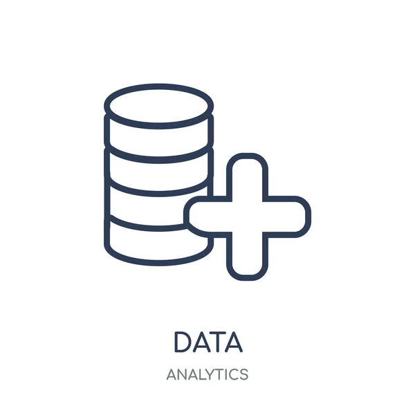 Pictograma Design Simboluri Liniare Date Din Colectarea Analytics Element Simplu — Vector de stoc