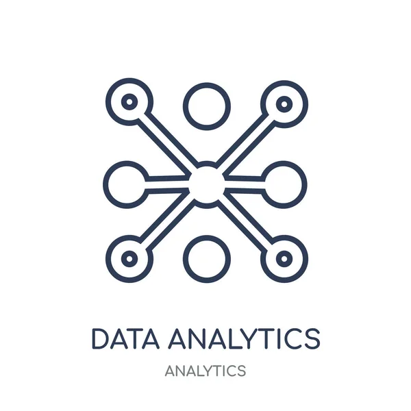 Data Analytics Circulaire Pictogram Data Analytics Lineaire Rondje Ontwerp Uit — Stockvector