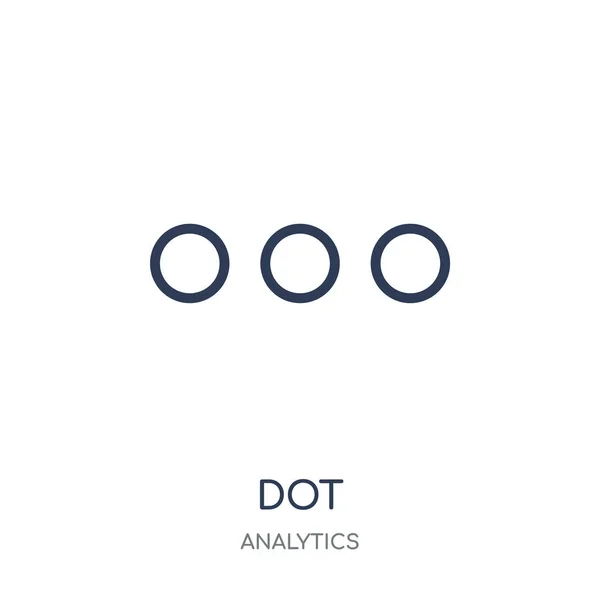 Icono Punto Diseño Símbolo Lineal Punto Colección Analytics Esquema Simple — Vector de stock