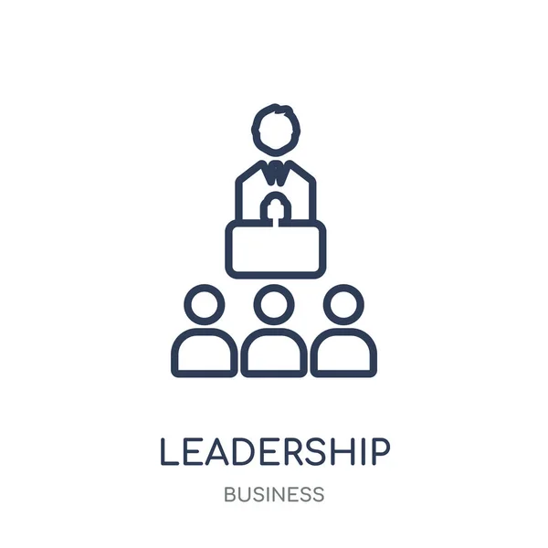 Icoana Conducerii Leadership Liniar Simbol Design Din Colecția Business Element — Vector de stoc