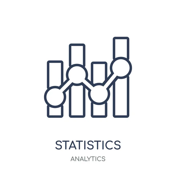 統計情報アイコン アナリティクス コレクションから統計線形シンボル デザイン 白い背景の上の簡単なアウトライン要素ベクトル図 — ストックベクタ