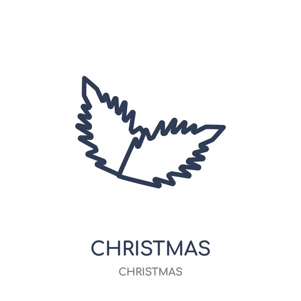 Christmas Pepparmynta Ikonen Christmas Pepparmynta Linjär Symbol Design Från Christmas — Stock vektor