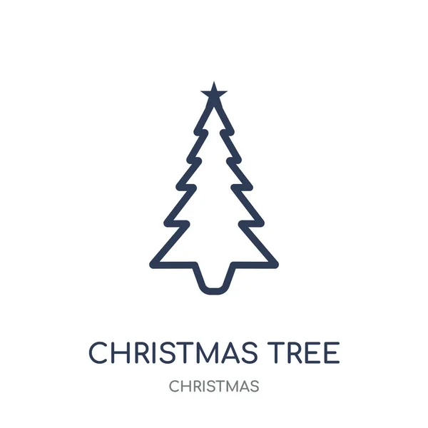 Noel Ağacı Simgesi Noel Ağacı Doğrusal Sembolü Tasarım Noel Koleksiyonundan — Stok Vektör