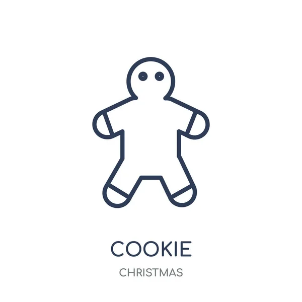 Εικονίδιο Cookie Cookie Σύμβολο Γραμμική Σχεδίαση Από Την Χριστουγεννιάτικη Συλλογή — Διανυσματικό Αρχείο
