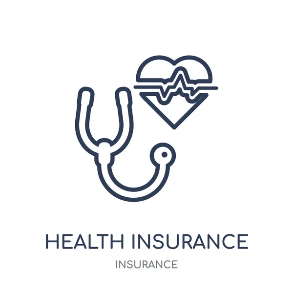 Health insurance icon. Health insurance linear symbol design from Insurance collection.