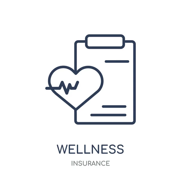 健康图标 从保险收藏的健康线性符号设计 — 图库矢量图片