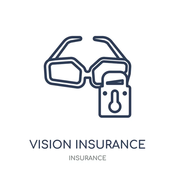 视觉保险图标 视觉保险线性符号设计从保险收集 — 图库矢量图片