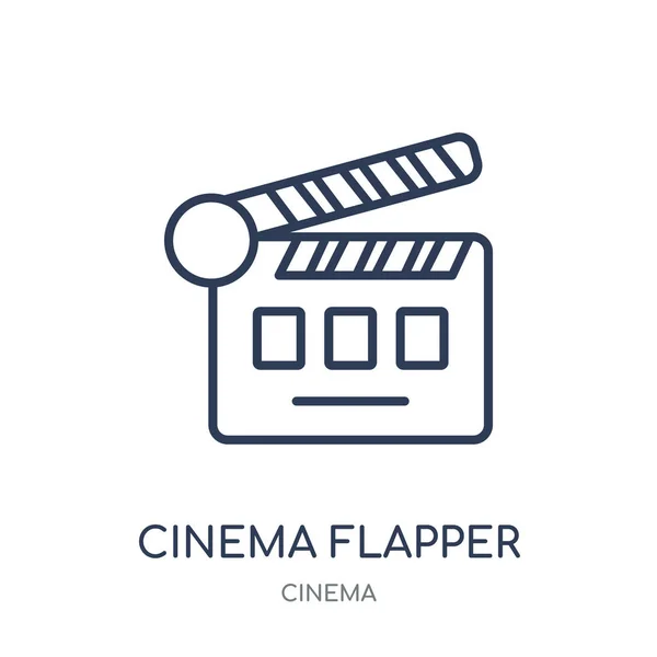 Κινηματογράφος Φλάπα Εικονίδιο Κινηματογράφος Φλάπα Σύμβολο Γραμμική Σχεδίαση Από Συλλογή — Διανυσματικό Αρχείο
