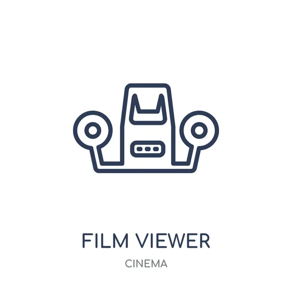 Icône Spectateur Film Viewer Linear Symbol Design Collection Cinema Illustration — Image vectorielle