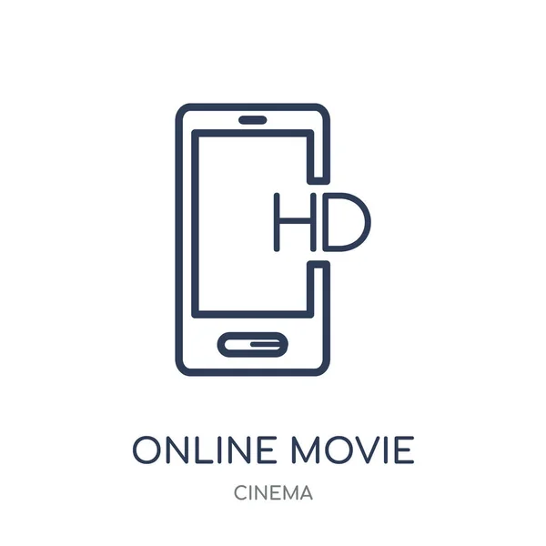 Online Filmikone Online Movie Lineare Symbolgestaltung Aus Der Kinosammlung Einfache — Stockvektor