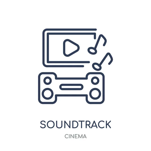 Ikona Soundtrack Soundtrack Lineární Symbol Designu Kolekce Cinema Jednoduchý Přehled — Stockový vektor