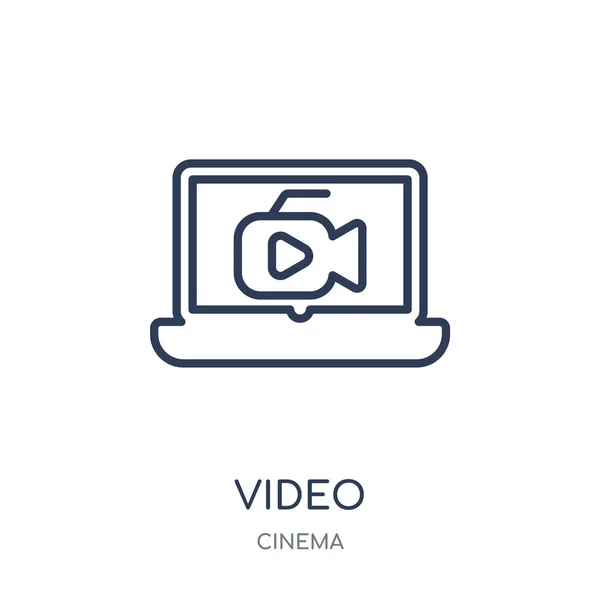 Εικονίδιο Βίντεο Βίντεο Σύμβολο Γραμμική Σχεδίαση Από Συλλογή Cinema Εικονογράφηση — Διανυσματικό Αρχείο