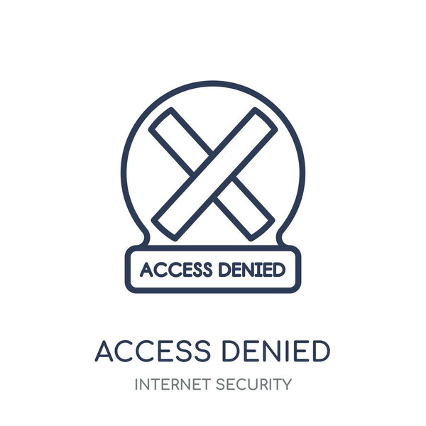 Доступ запрещен. Access отказалась от дизайна символов из коллекции интернет-безопасности. Простая иллюстрация вектора контура элемента на белом фоне
.