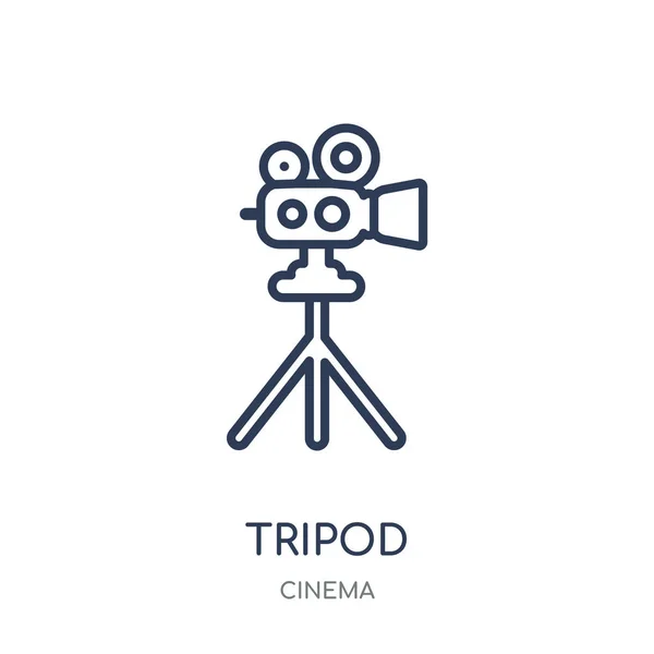 Icono Del Trípode Diseño Símbolo Lineal Trípode Colección Cinema Esquema — Archivo Imágenes Vectoriales