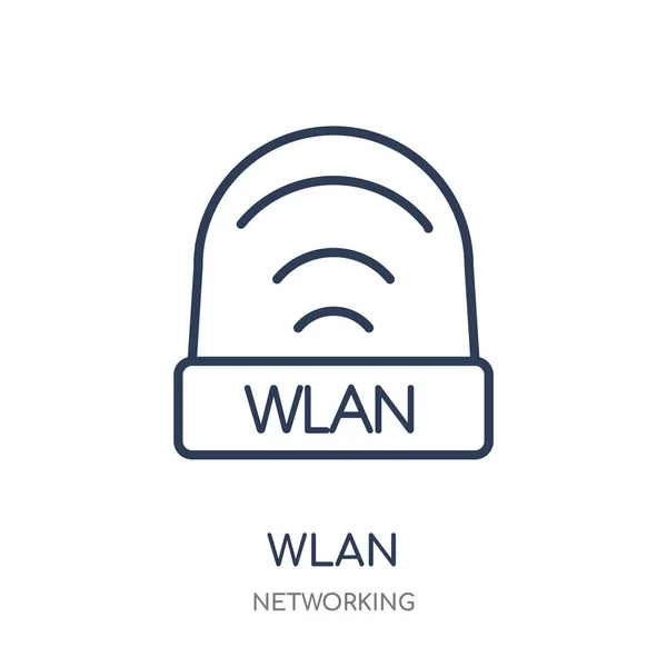 Icono Wlan Wlan Diseño Símbolo Lineal Colección Networking Esquema Simple — Vector de stock