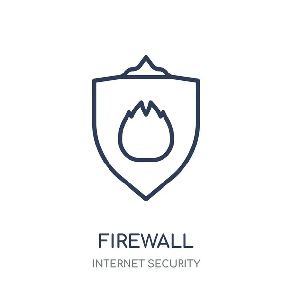 Firewall Ikon Firewall Lineær Symbol Design Fra Internet Sikkerhed Samling – Stock-vektor