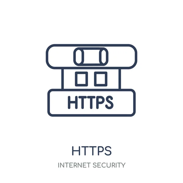 Https Pictogram Https Lineaire Symbool Ontwerp Uit Internet Beveiliging Collectie — Stockvector