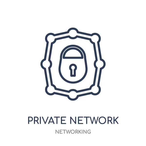 Privat Netværksikon Privat Netværk Lineært Symbol Design Fra Networking Kollektion – Stock-vektor