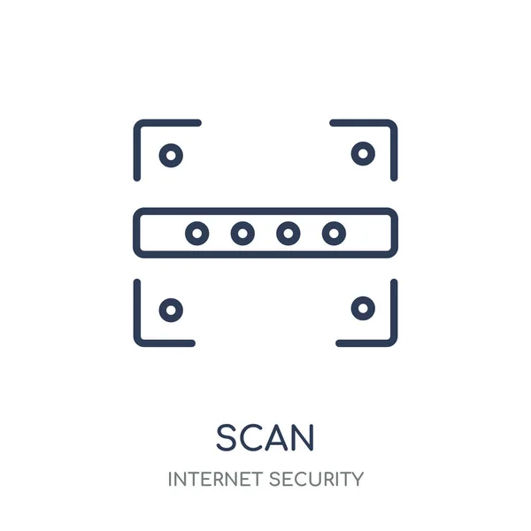 Scan Pictogram Scan Lineaire Symbool Ontwerp Uit Internet Beveiliging Collectie — Stockvector
