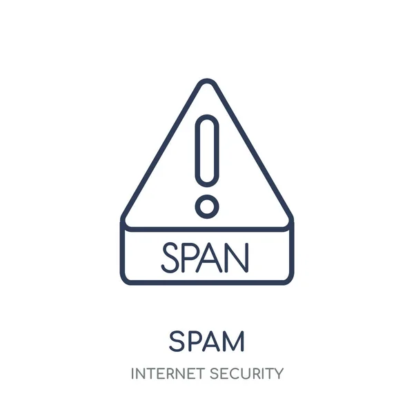 Спам Значок Спам Лінійних Символ Дизайн Інтернет Безпеки Колекції Прості — стоковий вектор