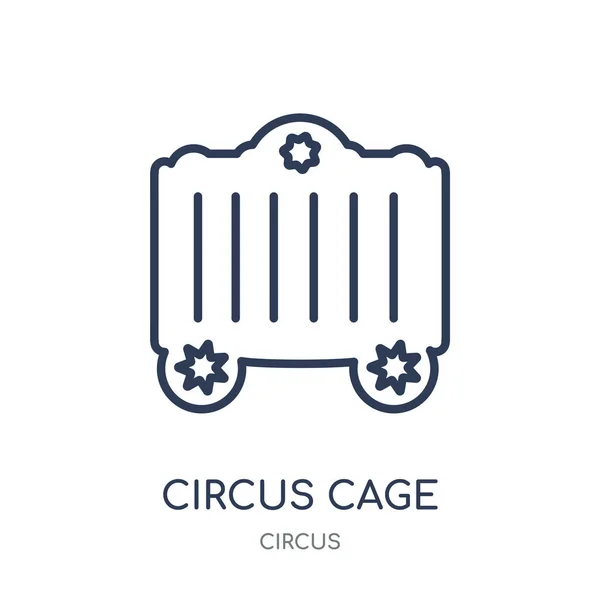 Icono Circus Cage Diseño Símbolo Lineal Circus Cage Colección Circus — Vector de stock