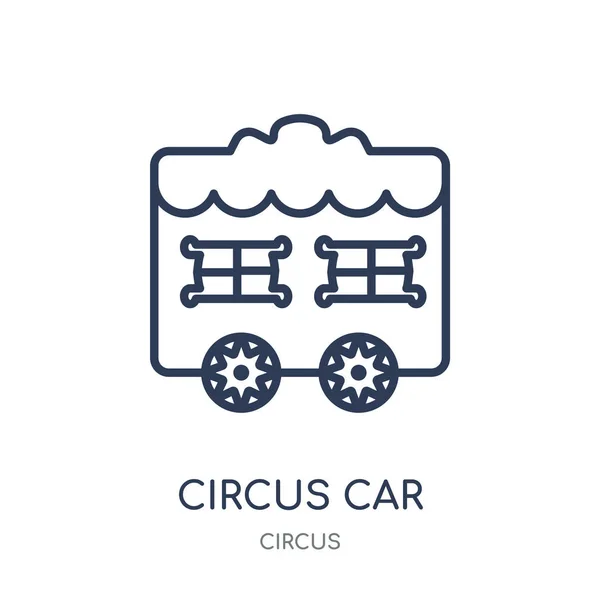 Zirkusauto Ikone Zirkusauto Lineares Symboldesign Aus Der Zirkuskollektion Einfache Darstellung — Stockvektor
