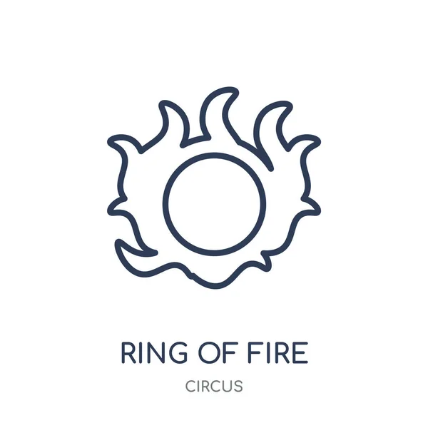 Ring of fire icon. Ring of fire linear symbol design from Circus collection. Simple outline element vector illustration on white background.