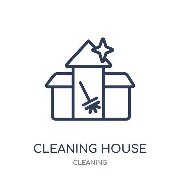 Cleaning House icon. Cleaning House linear symbol design from Cleaning collection. Simple outline element vector illustration on white background.