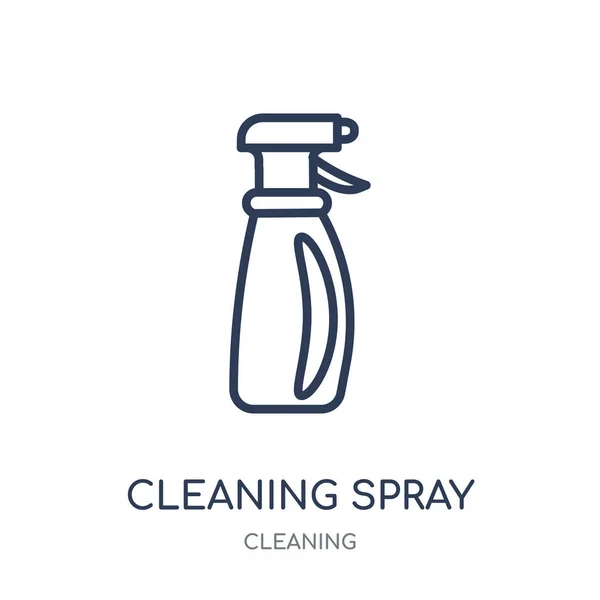 Ícone Spray Limpeza Limpeza Spray Design Símbolo Linear Coleção Limpeza — Vetor de Stock